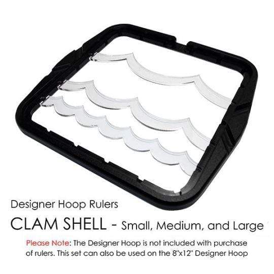 Martelli Accessories Martelli CS-015-L 12" Designer Hoop Ruler Clam Shell Large