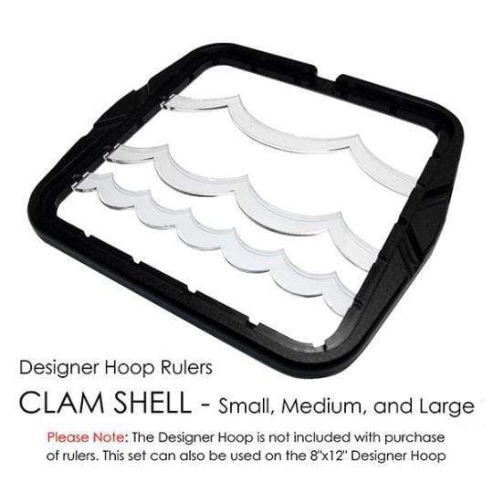 Martelli Accessories Martelli CS-015-M 12" Designer Hoop Ruler Clam Shell Medium