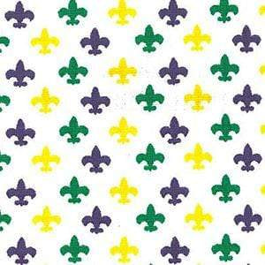 Sewingmachineoutlet Fabrics Fabric Finder Mardi Gras Fleur-de-lis Fabric Print 100% Cotton Fabric 60″ Width