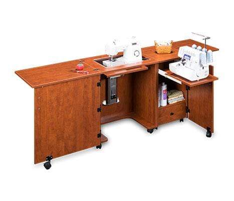 Sylvia Cabinets and Tables Sylvia Compact Sewing Machine & Serger Cabinet-1000 Sunset Cherry