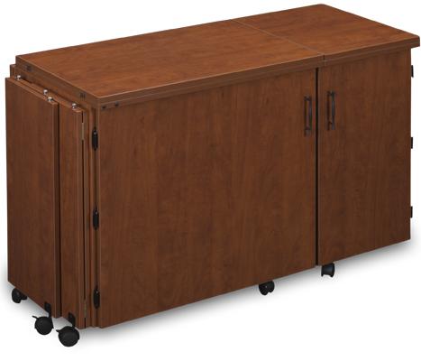 Sylvia Cabinets and Tables Sylvia Design 1810Q Quilters Sewing Center, For Large Machines Sunset Cherry