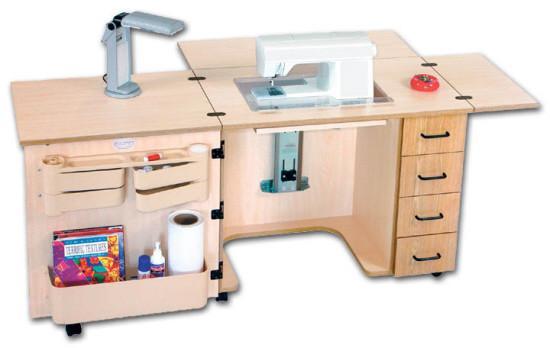 Sylvia Compact Sewing Machine & Serger Cabinet-1000
