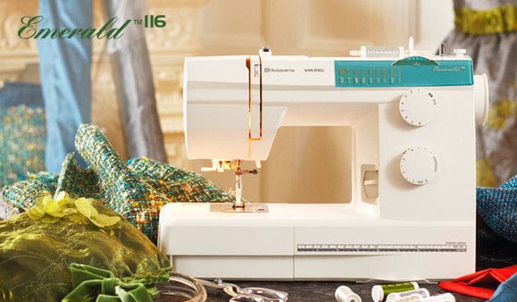 Viking Sewing Machines Husqvarna Viking Emerald 116 Sewing Machine Factory Refurbished